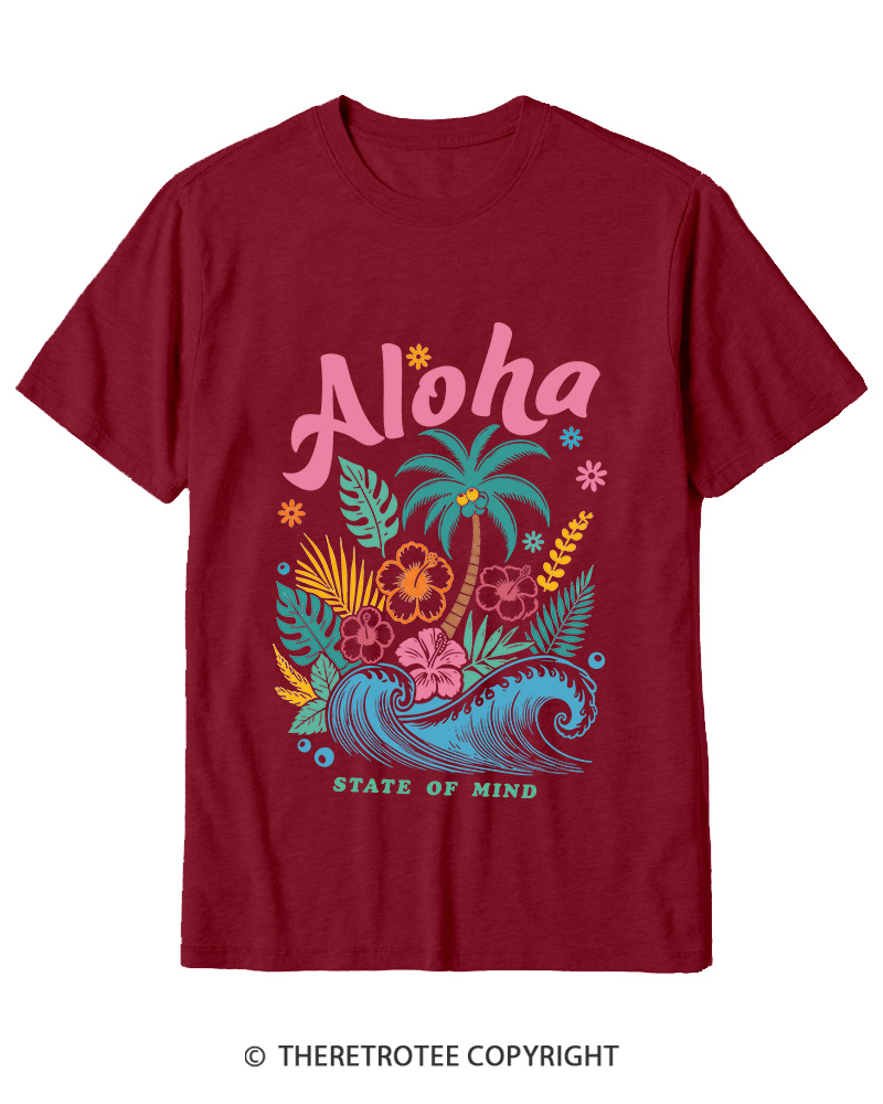 TheRetroTee Aloha 1980s Cotton T-Shirt