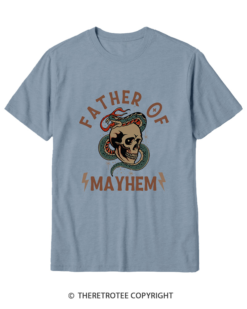 TheRetroTee father Of Mayhem 1980s Cotton T-Shirt