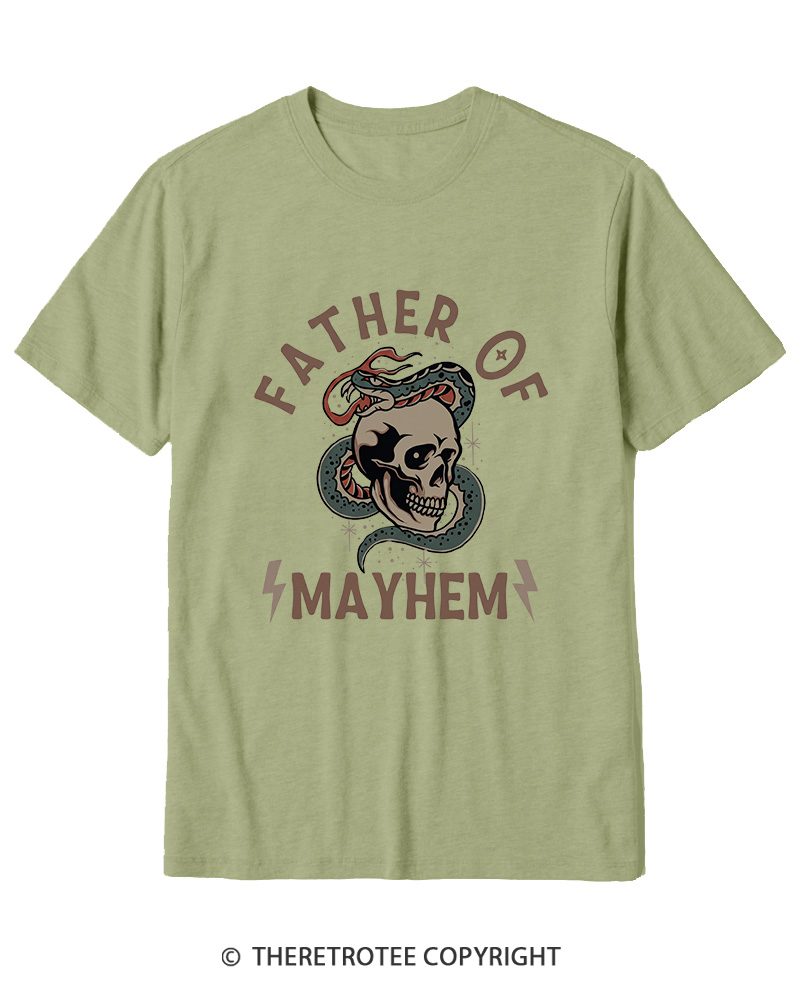 TheRetroTee father Of Mayhem 1980s Cotton T-Shirt