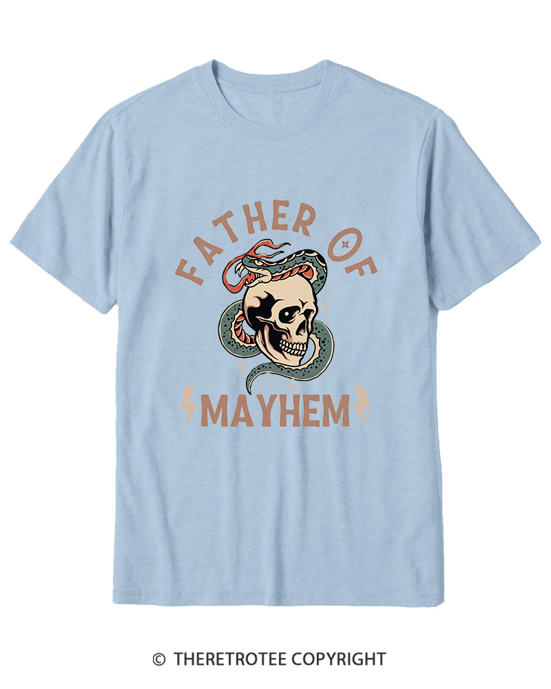TheRetroTee father Of Mayhem 1980s Cotton T-Shirt