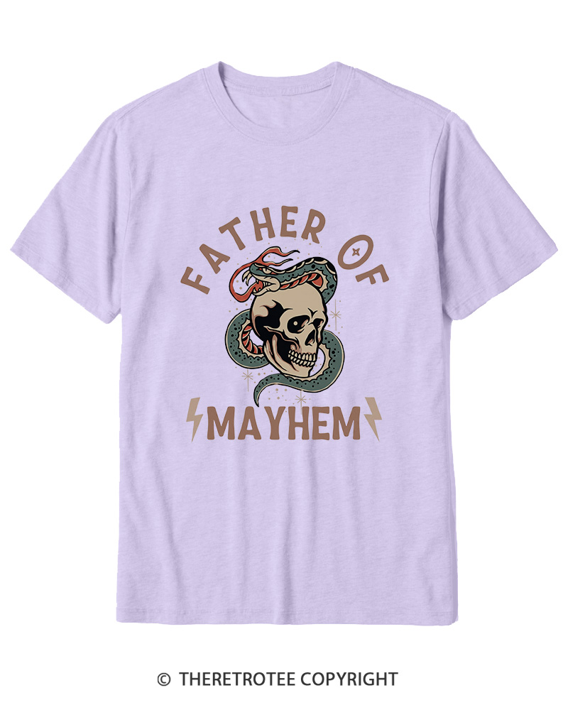 TheRetroTee father Of Mayhem 1980s Cotton T-Shirt