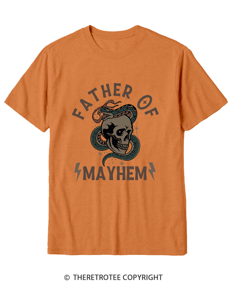 TheRetroTee father Of Mayhem 1980s Cotton T-Shirt