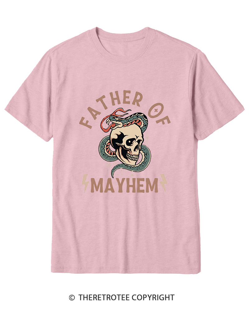 TheRetroTee father Of Mayhem 1980s Cotton T-Shirt