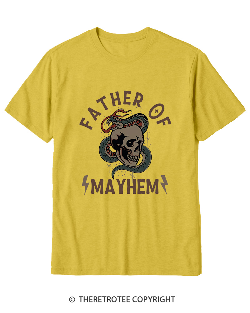 TheRetroTee father Of Mayhem 1980s Cotton T-Shirt