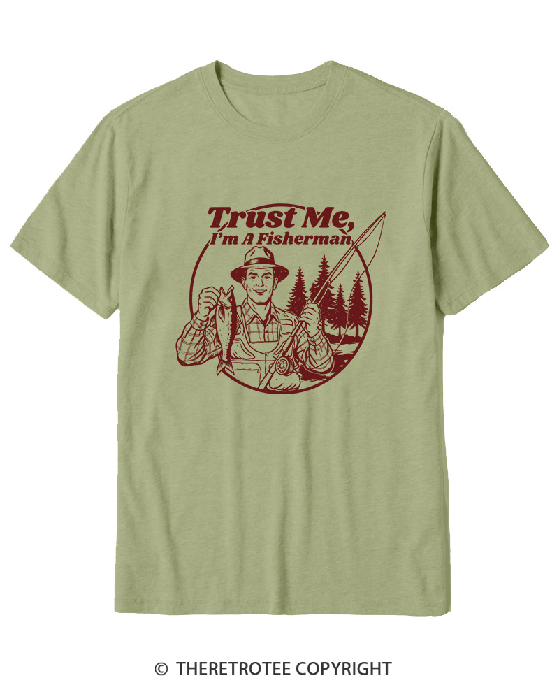 TheRetroTee Trust Me I'm A Fisherman Cotton T-Shirt