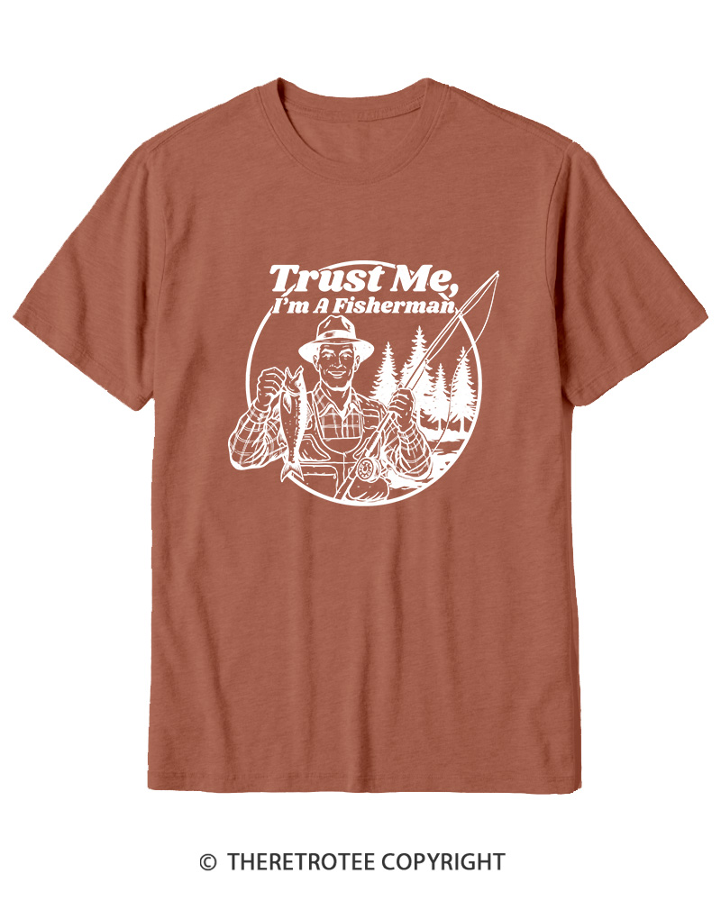 TheRetroTee Trust Me I'm A Fisherman Cotton T-Shirt
