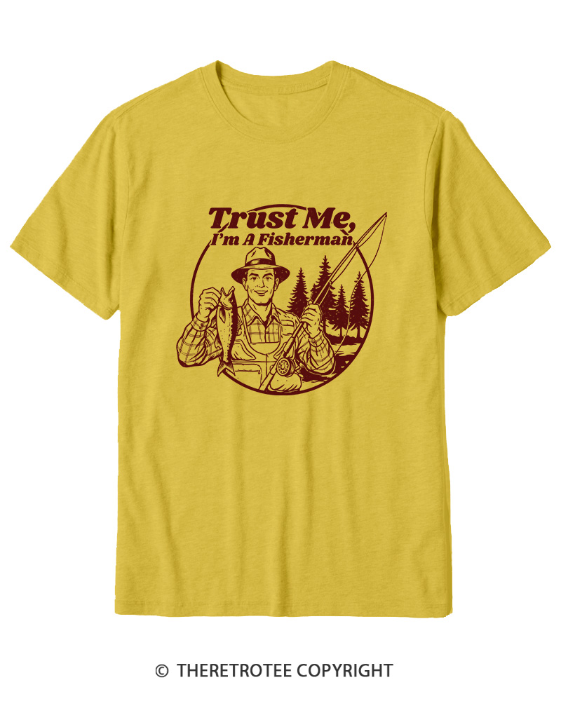 TheRetroTee Trust Me I'm A Fisherman Cotton T-Shirt