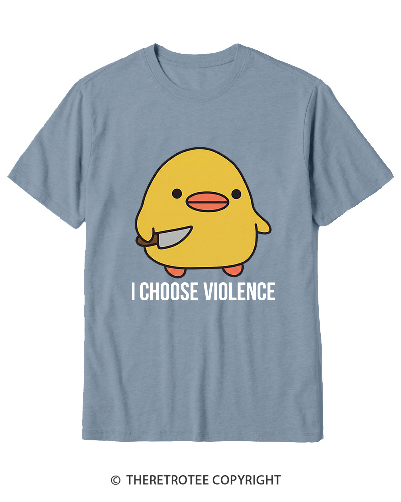 TheRetroTee I Choose Violence 1970s Cotton T-Shirt