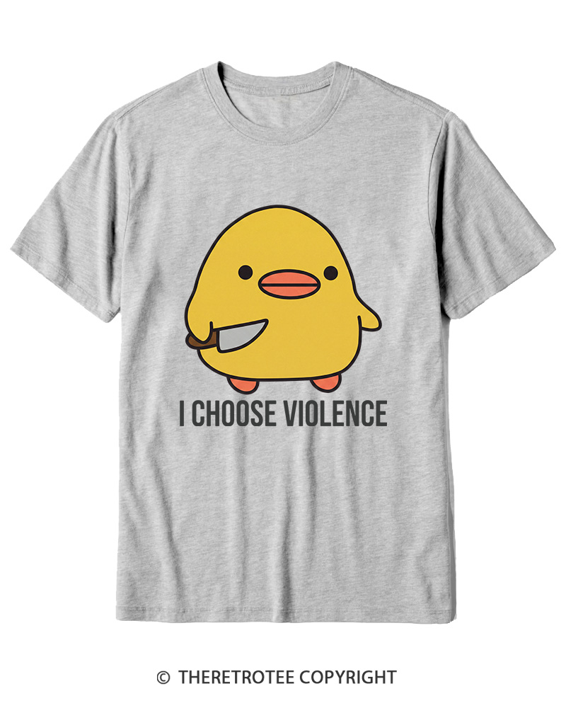 TheRetroTee I Choose Violence 1970s Cotton T-Shirt