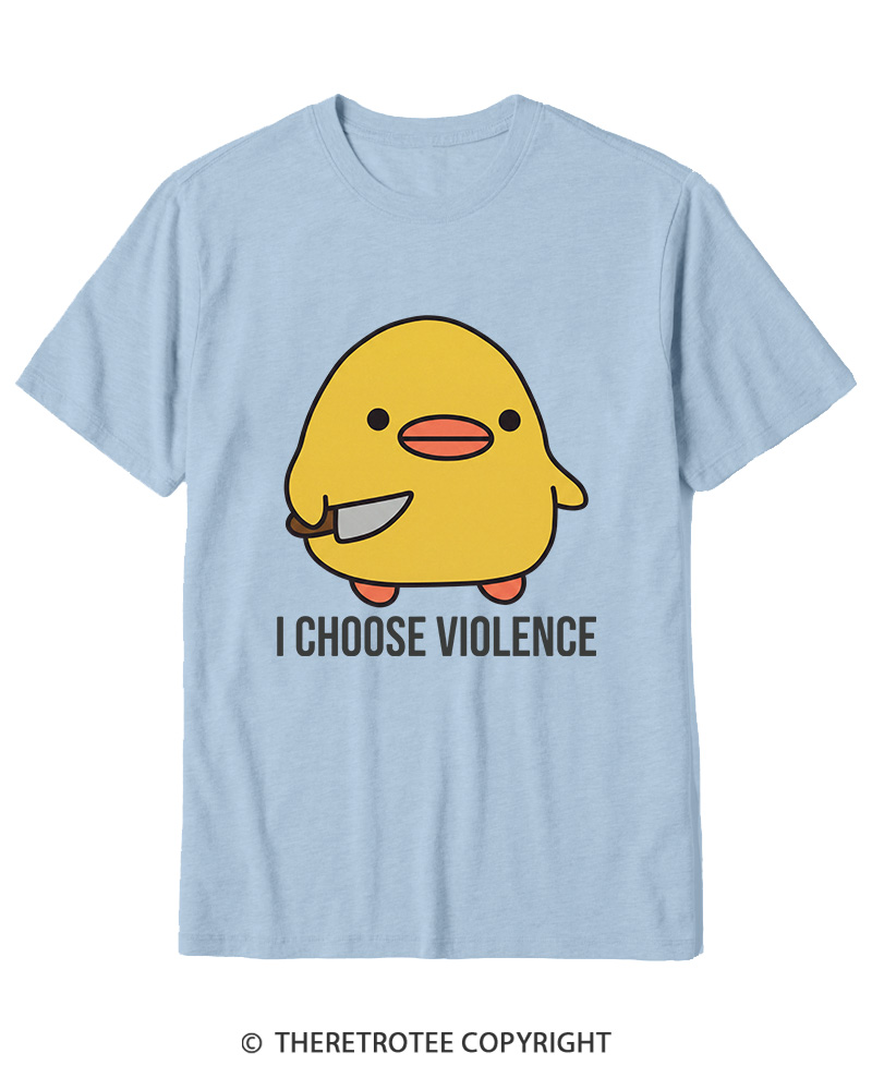 TheRetroTee I Choose Violence 1970s Cotton T-Shirt