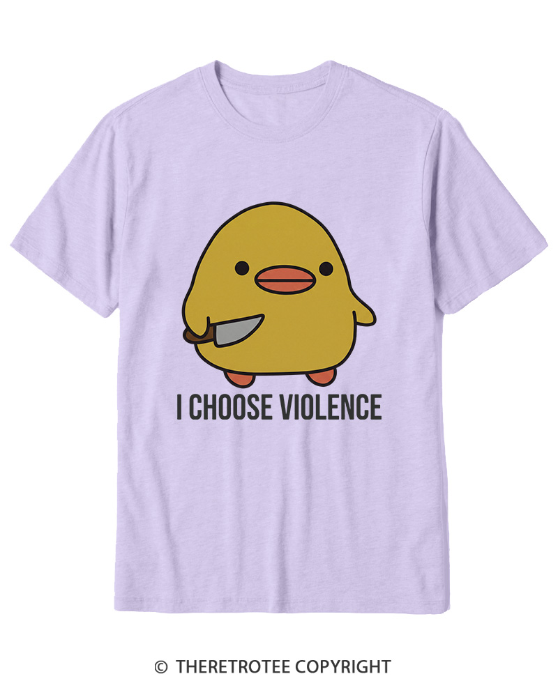 TheRetroTee I Choose Violence 1970s Cotton T-Shirt