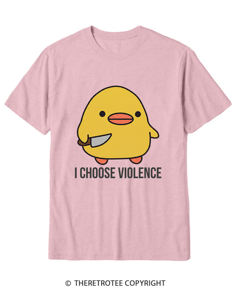 TheRetroTee I Choose Violence 1970s Cotton T-Shirt