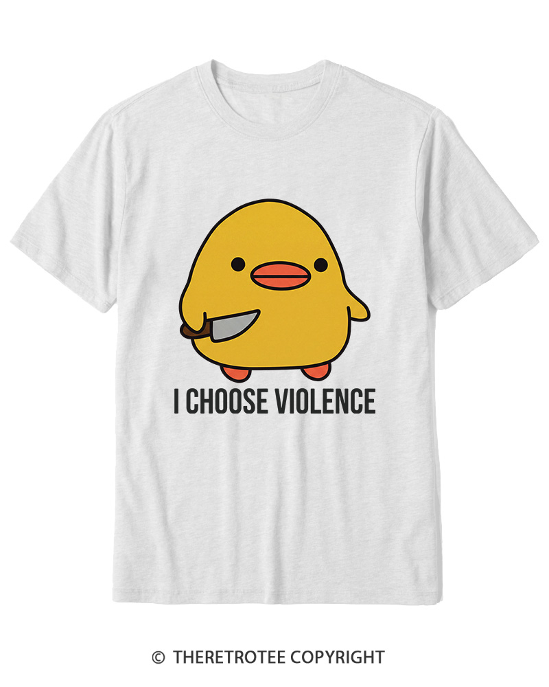 TheRetroTee I Choose Violence 1970s Cotton T-Shirt
