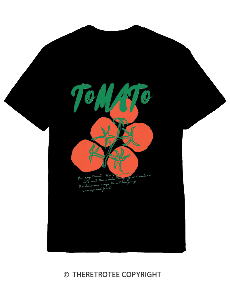 TheRetroTee Tomato 1970s Cotton T-Shirt