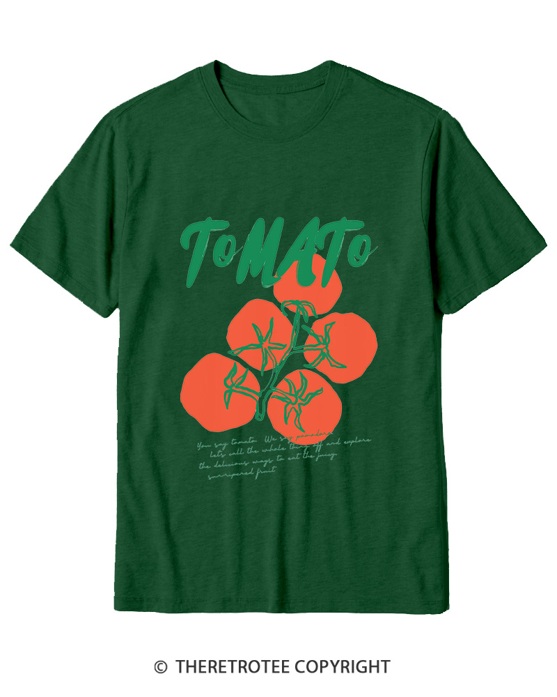 TheRetroTee Tomato 1970s Cotton T-Shirt
