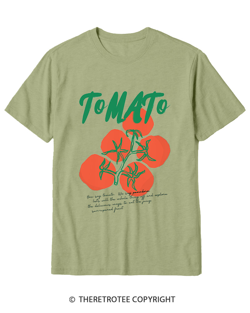TheRetroTee Tomato 1970s Cotton T-Shirt