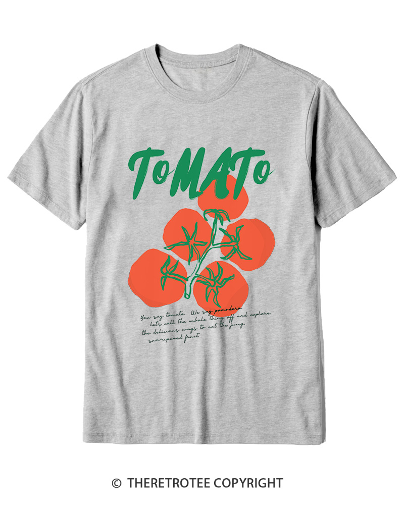 TheRetroTee Tomato 1970s Cotton T-Shirt
