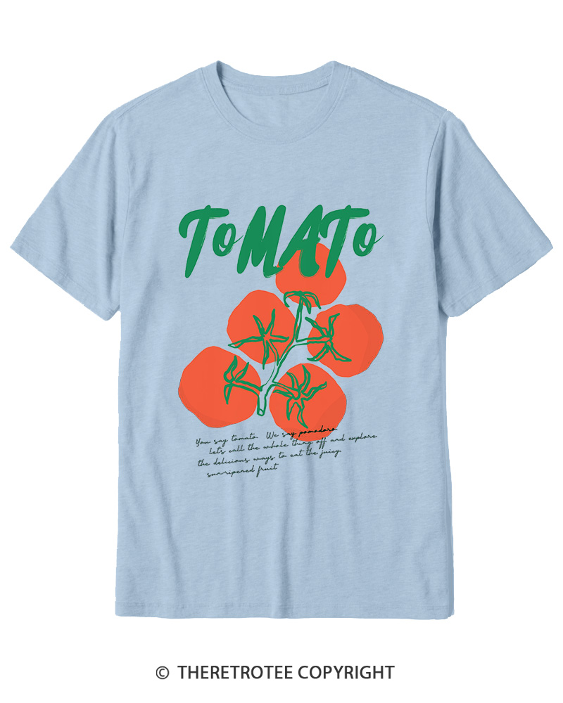 TheRetroTee Tomato 1970s Cotton T-Shirt
