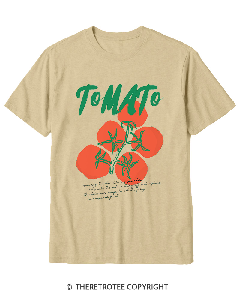 TheRetroTee Tomato 1970s Cotton T-Shirt