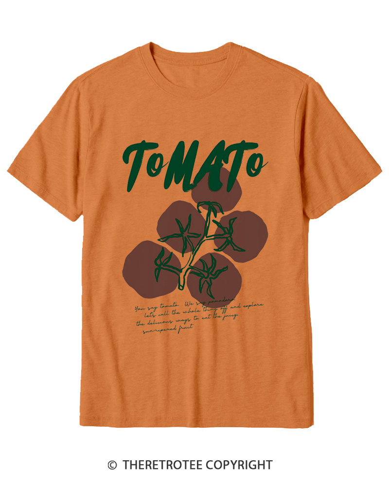TheRetroTee Tomato 1970s Cotton T-Shirt