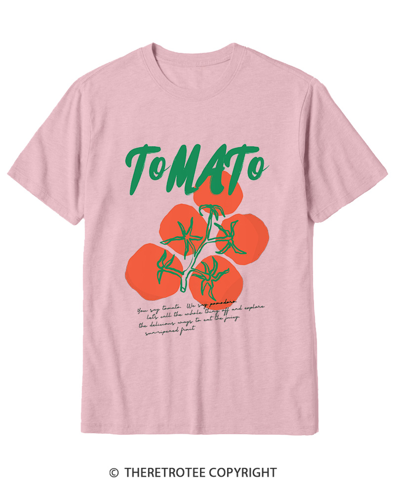 TheRetroTee Tomato 1970s Cotton T-Shirt