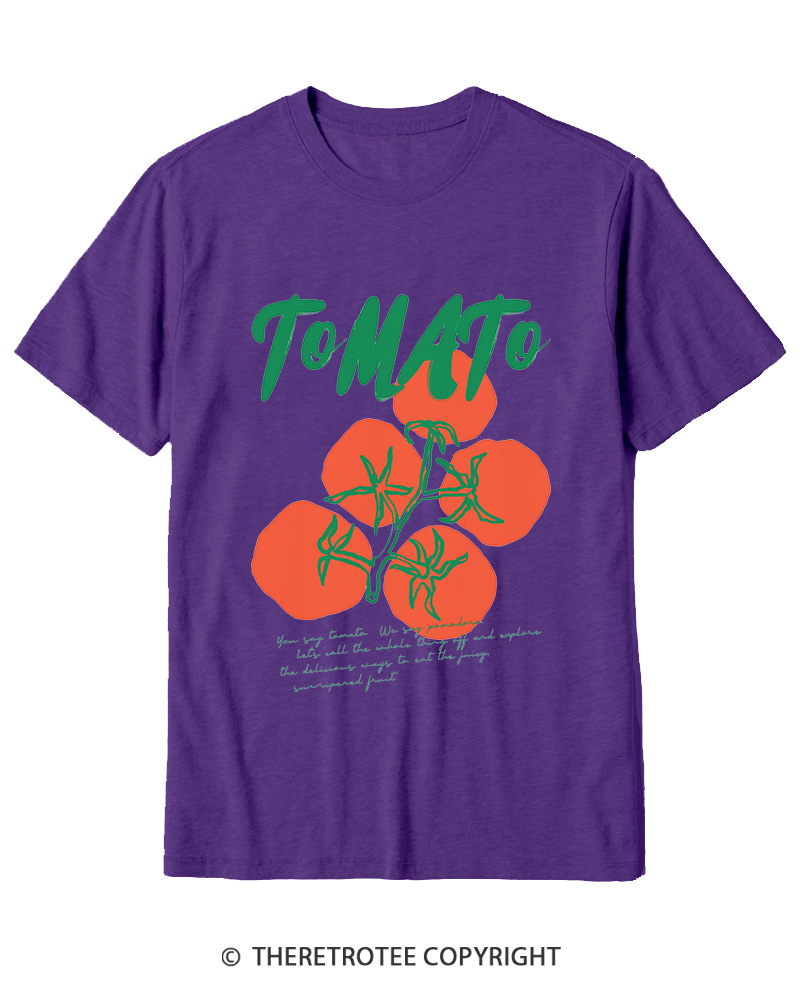TheRetroTee Tomato 1970s Cotton T-Shirt