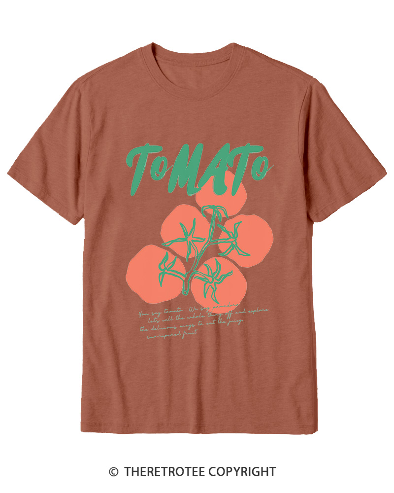 TheRetroTee Tomato 1970s Cotton T-Shirt