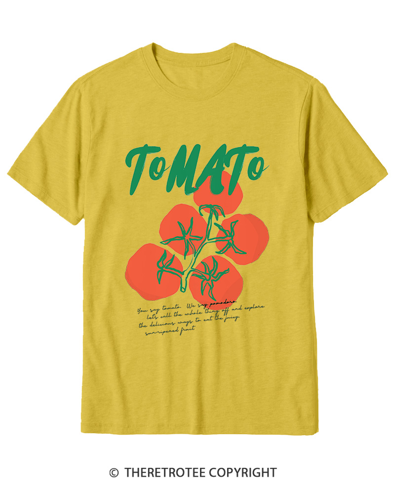 TheRetroTee Tomato 1970s Cotton T-Shirt