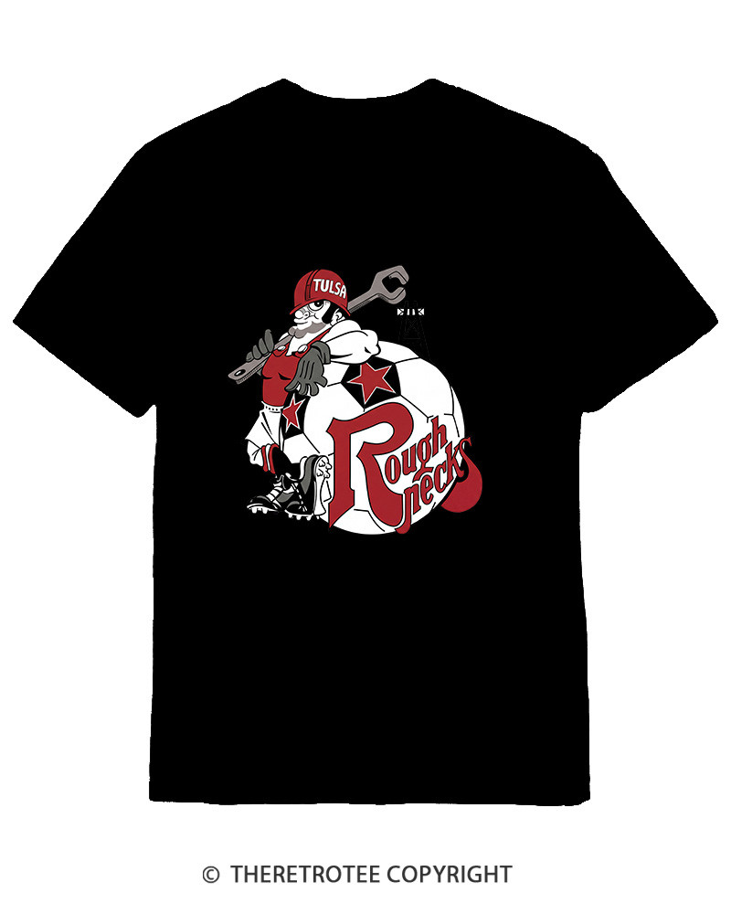 TheRetroTee 1978 Tulsa Roughnecks 1970s Cotton T-Shirt