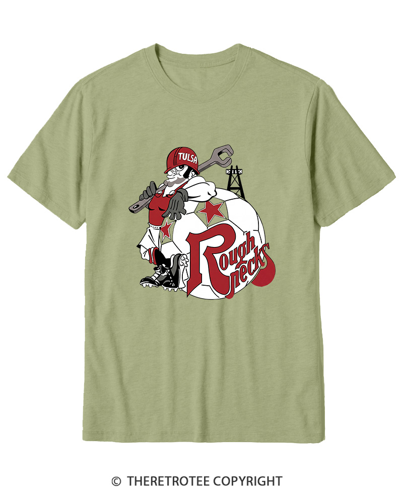 TheRetroTee 1978 Tulsa Roughnecks 1970s Cotton T-Shirt