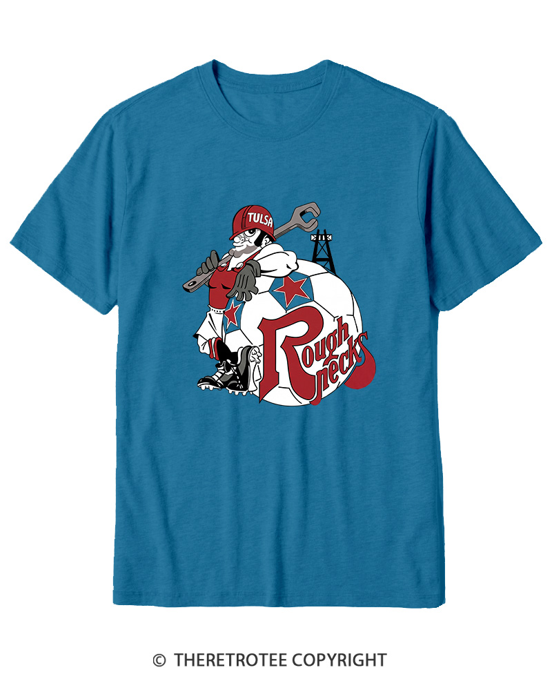 TheRetroTee 1978 Tulsa Roughnecks 1970s Cotton T-Shirt