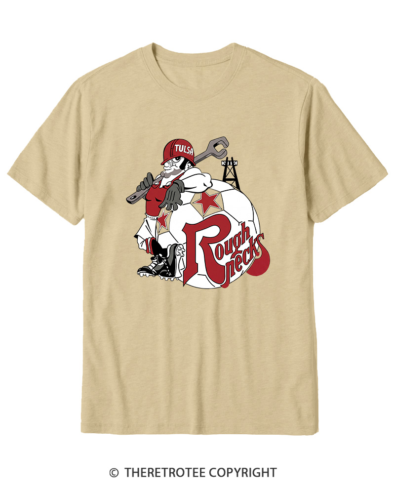 TheRetroTee 1978 Tulsa Roughnecks 1970s Cotton T-Shirt
