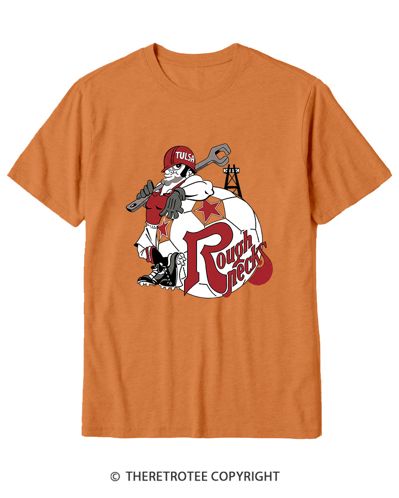 TheRetroTee 1978 Tulsa Roughnecks 1970s Cotton T-Shirt