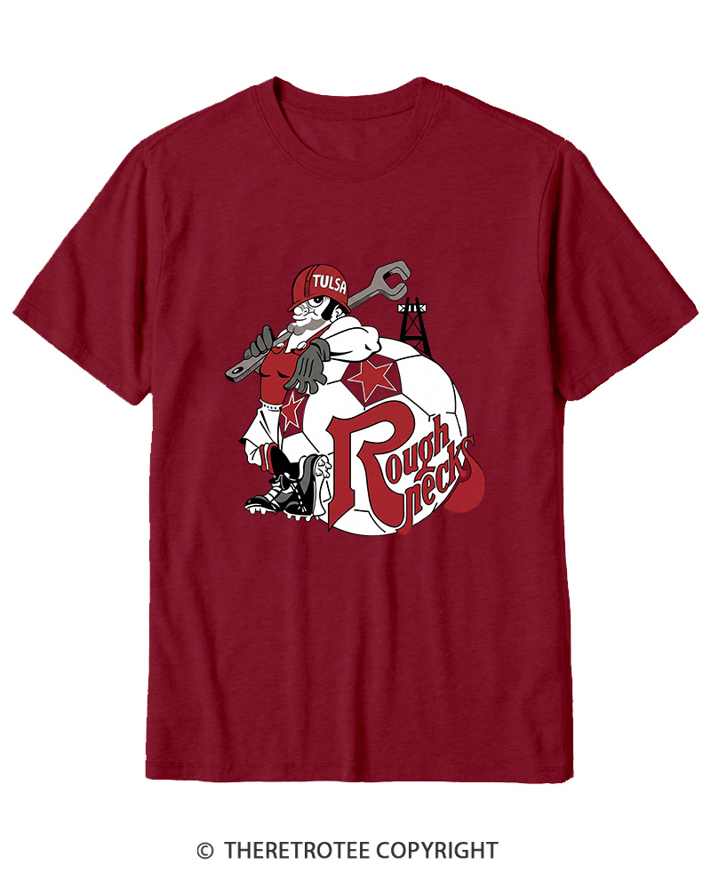 TheRetroTee 1978 Tulsa Roughnecks 1970s Cotton T-Shirt