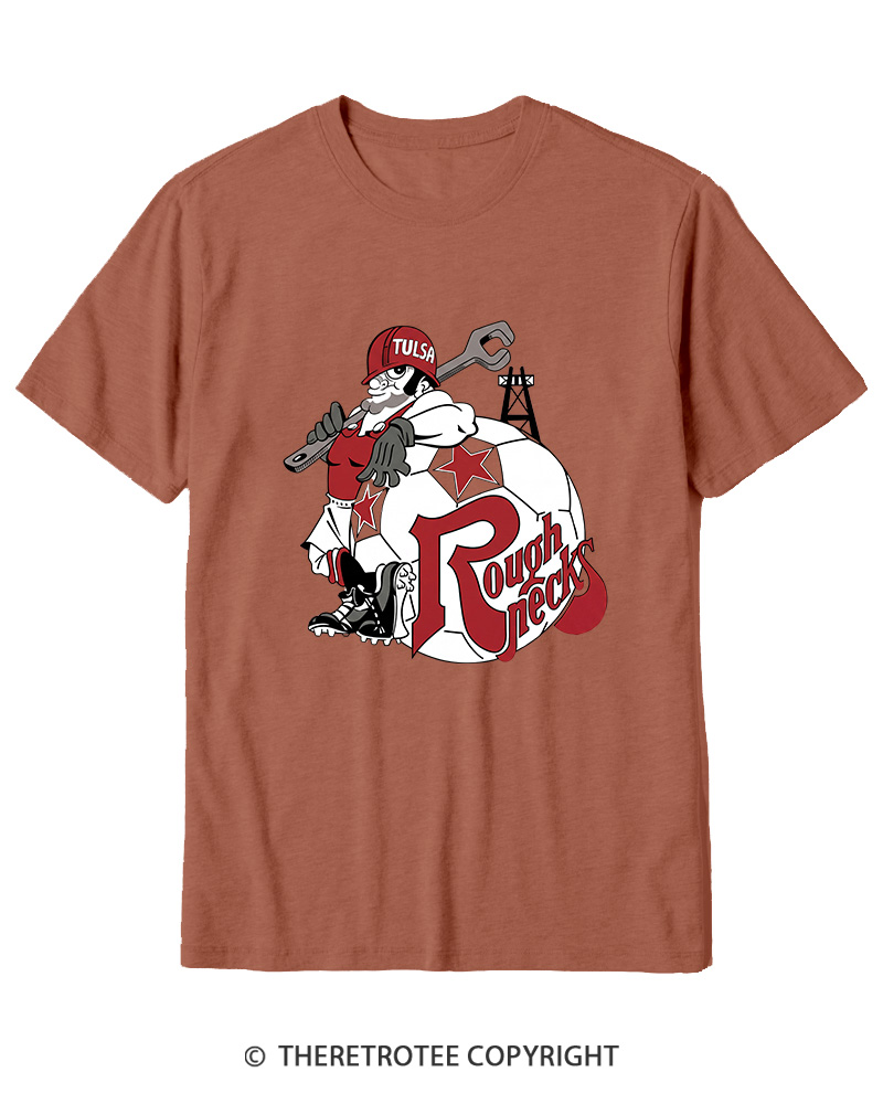 TheRetroTee 1978 Tulsa Roughnecks 1970s Cotton T-Shirt