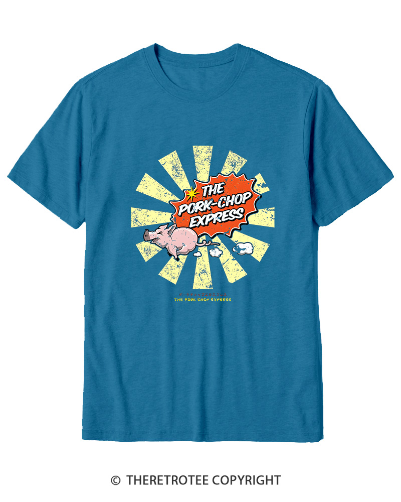 TheRetroTee The Pork Chop Express Cotton T-Shirt