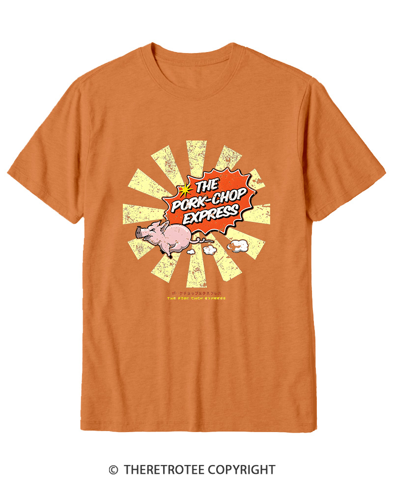 TheRetroTee The Pork Chop Express Cotton T-Shirt