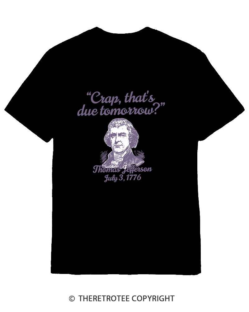 TheRetroTee Thomas Jefferson 1776 Cotton T-Shirt