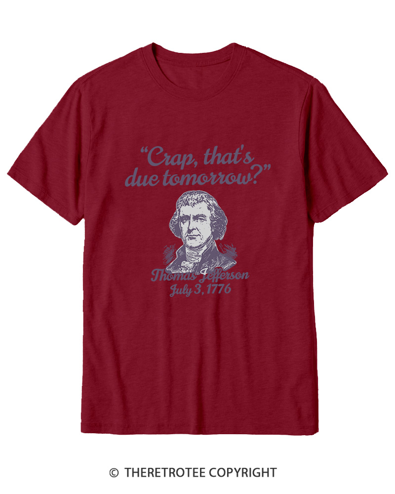 TheRetroTee Thomas Jefferson 1776 Cotton T-Shirt