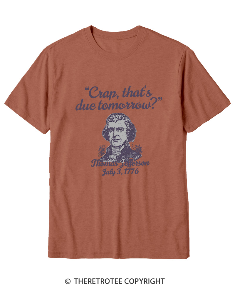 TheRetroTee Thomas Jefferson 1776 Cotton T-Shirt