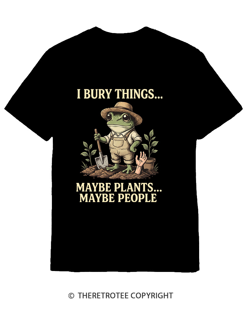 TheRetroTee I Bury Things 1950s Cotton T-Shirt
