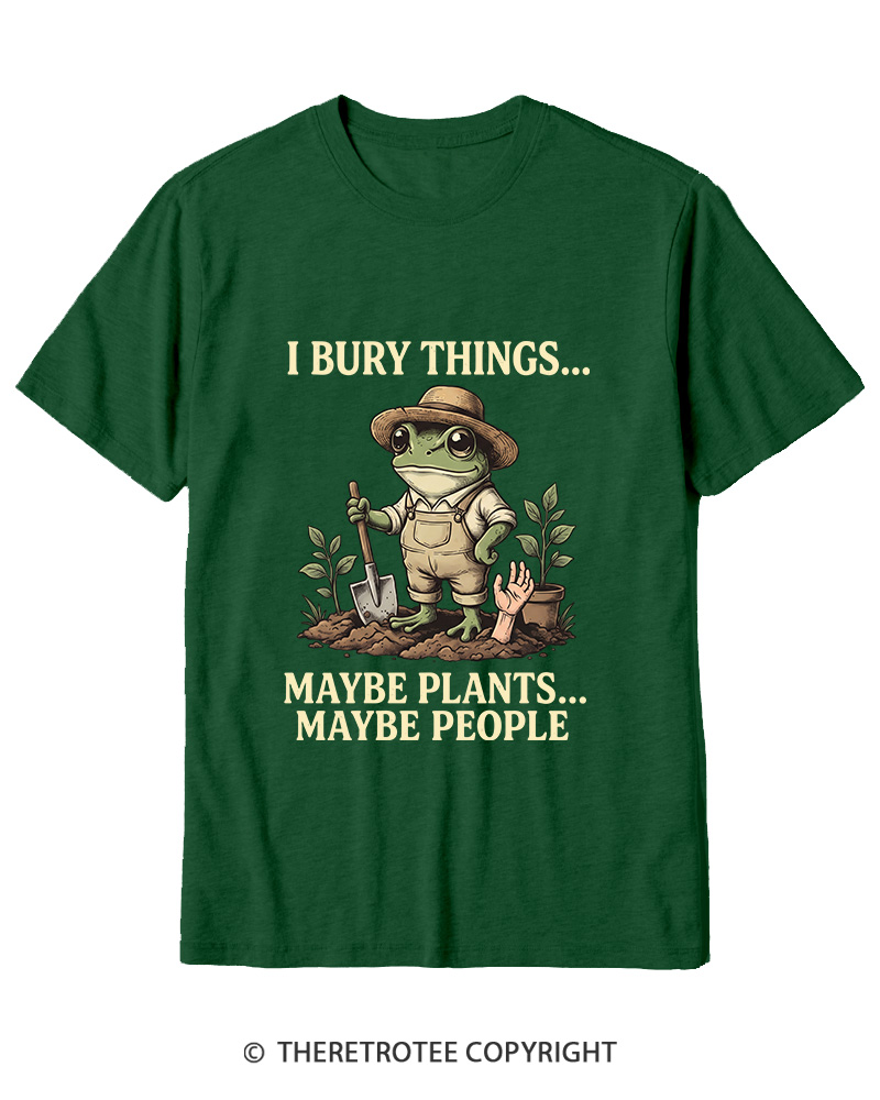 TheRetroTee I Bury Things 1950s Cotton T-Shirt