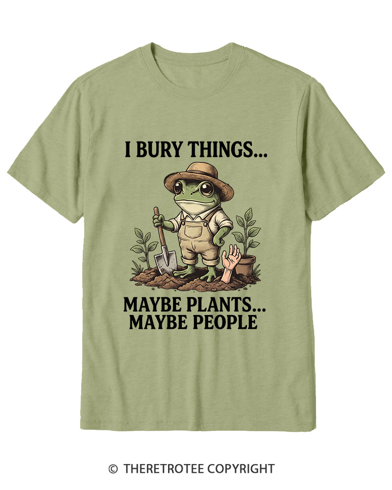 TheRetroTee I Bury Things 1950s Cotton T-Shirt