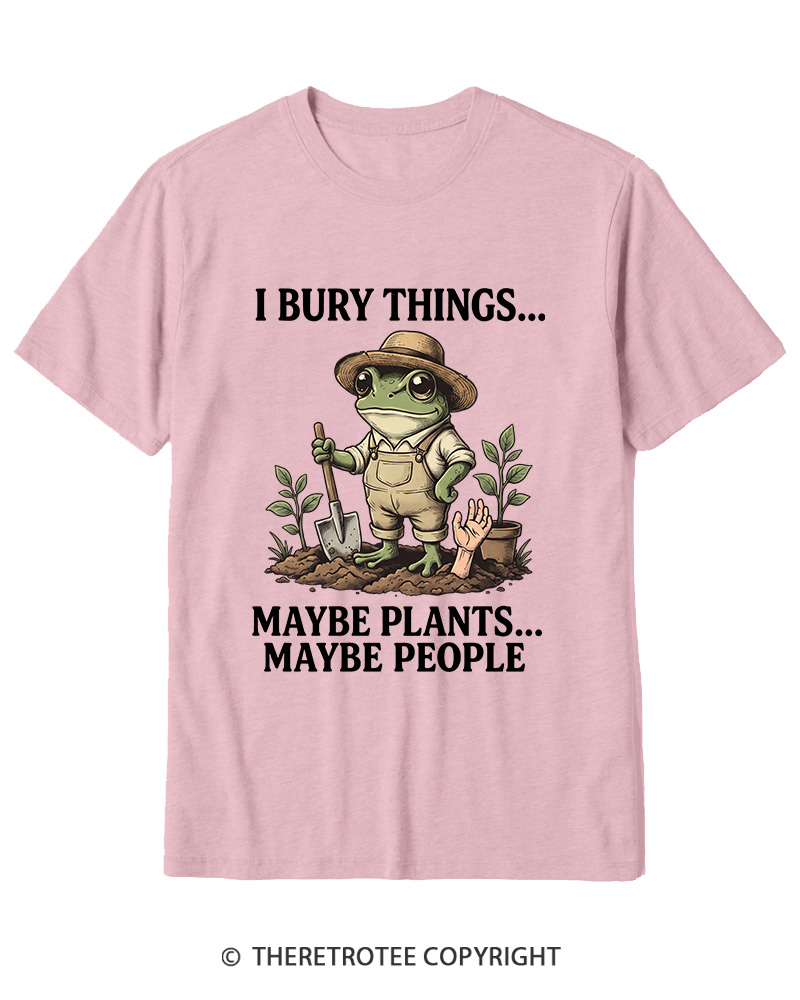 TheRetroTee I Bury Things 1950s Cotton T-Shirt