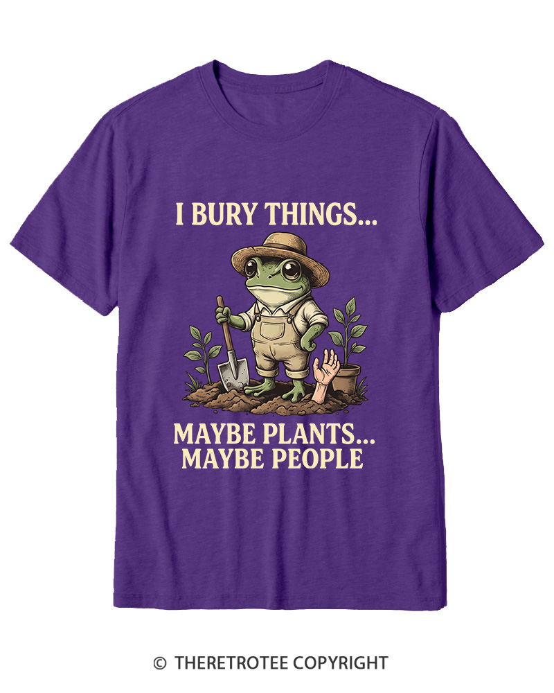 TheRetroTee I Bury Things 1950s Cotton T-Shirt