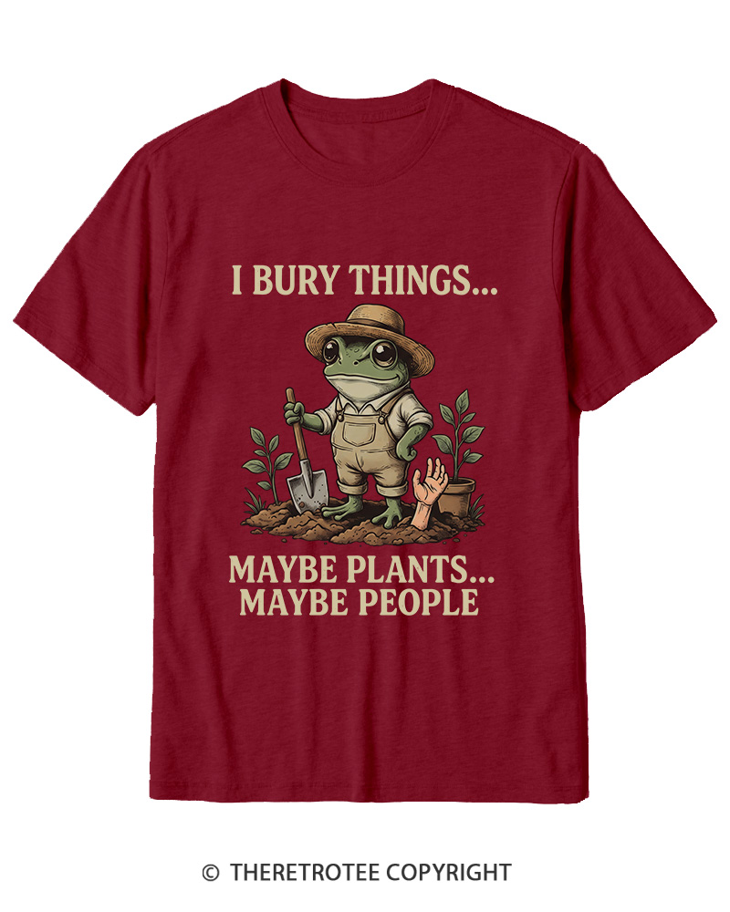 TheRetroTee I Bury Things 1950s Cotton T-Shirt