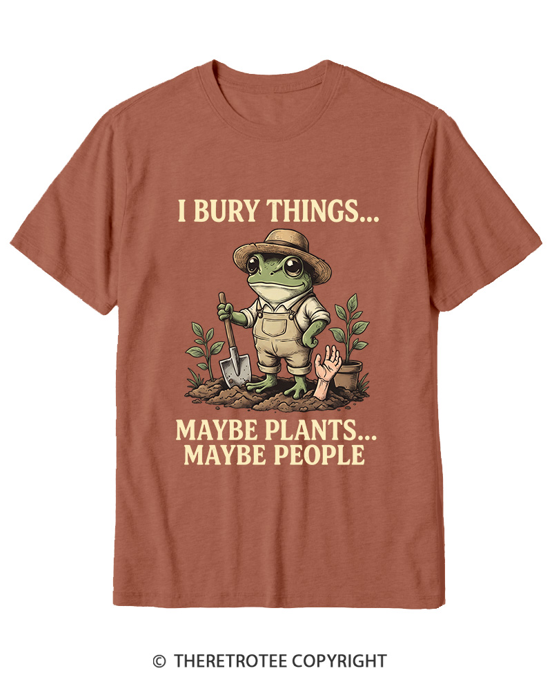 TheRetroTee I Bury Things 1950s Cotton T-Shirt