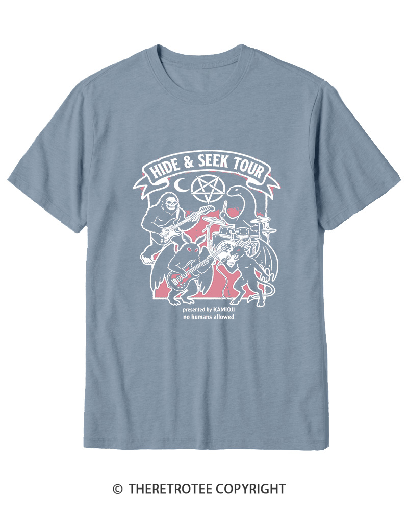 TheRetroTee Cryptid Tour Mothman Sasquatch Cotton T-Shirt