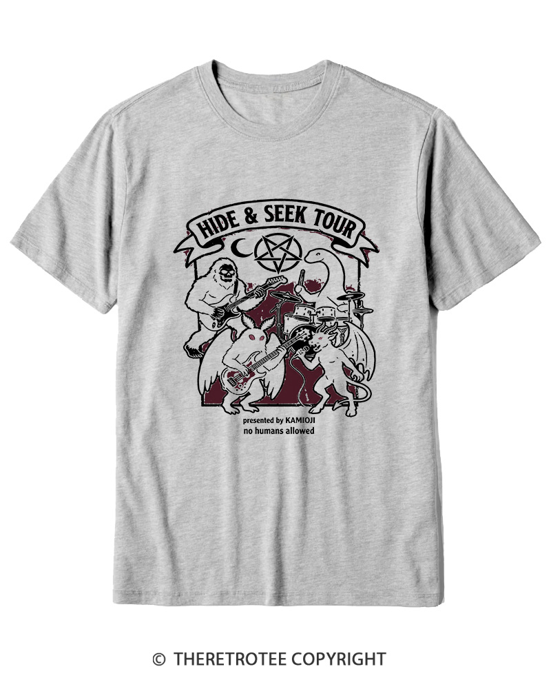 TheRetroTee Cryptid Tour Mothman Sasquatch Cotton T-Shirt