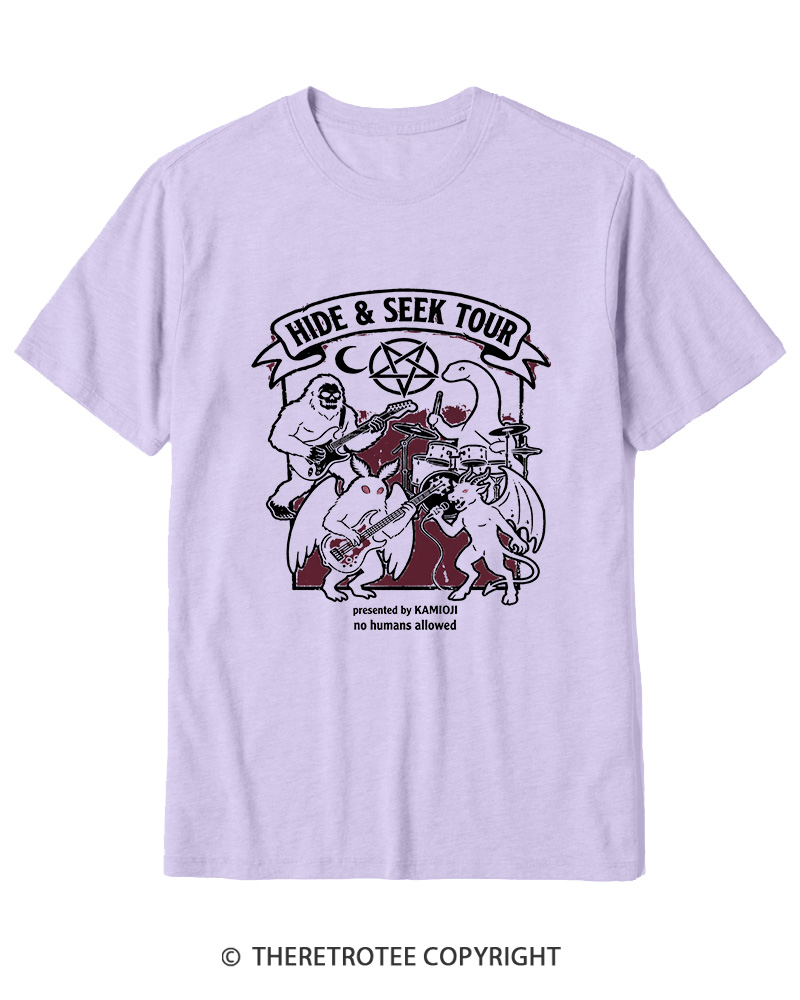TheRetroTee Cryptid Tour Mothman Sasquatch Cotton T-Shirt